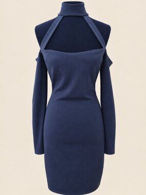 Luxury Designer Glamour Evening Cocktail Runway Elegant Sexy Bodycon Dress Gown